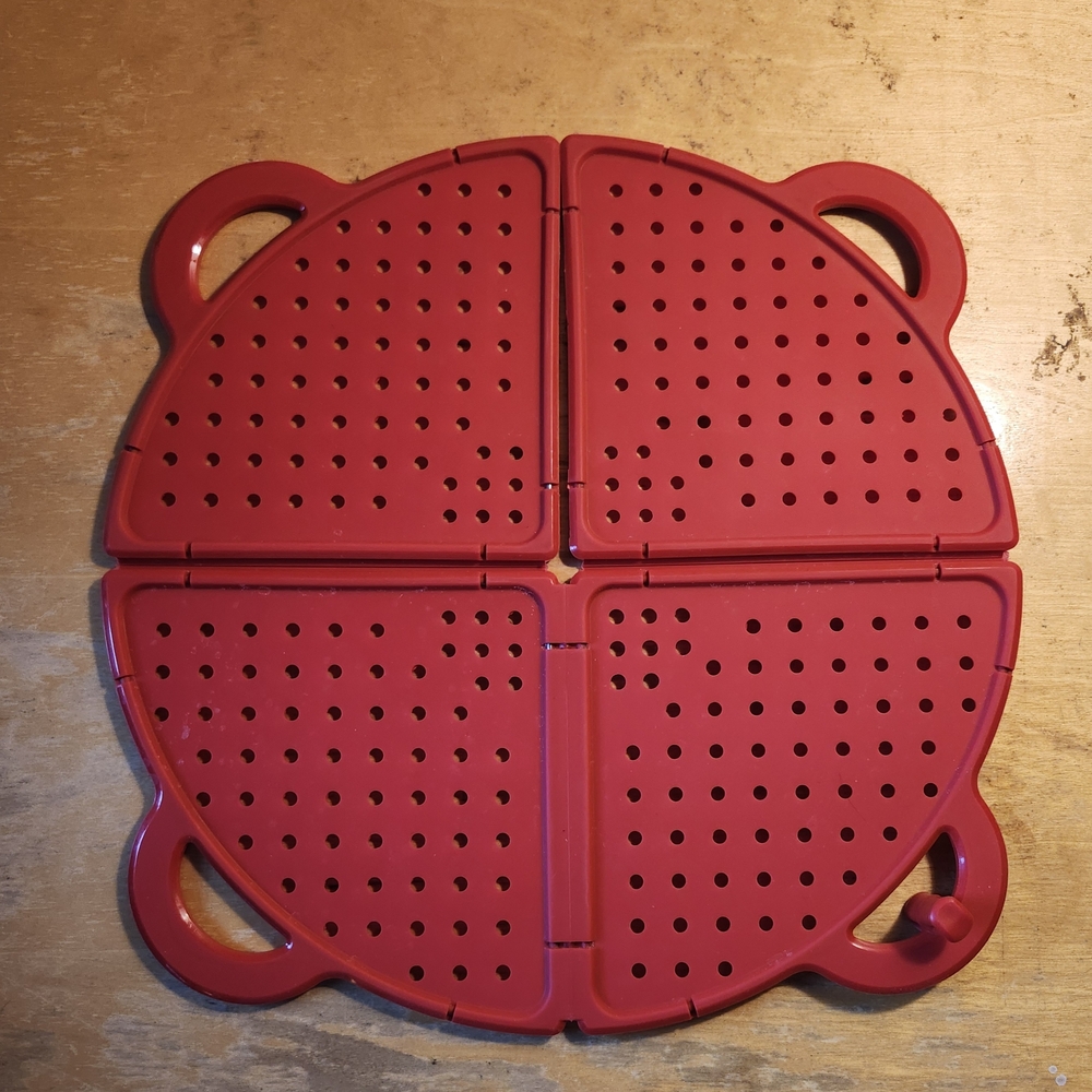 Starfrit Foldable Silicone Splatter Guard 13" Red Heat Resistant